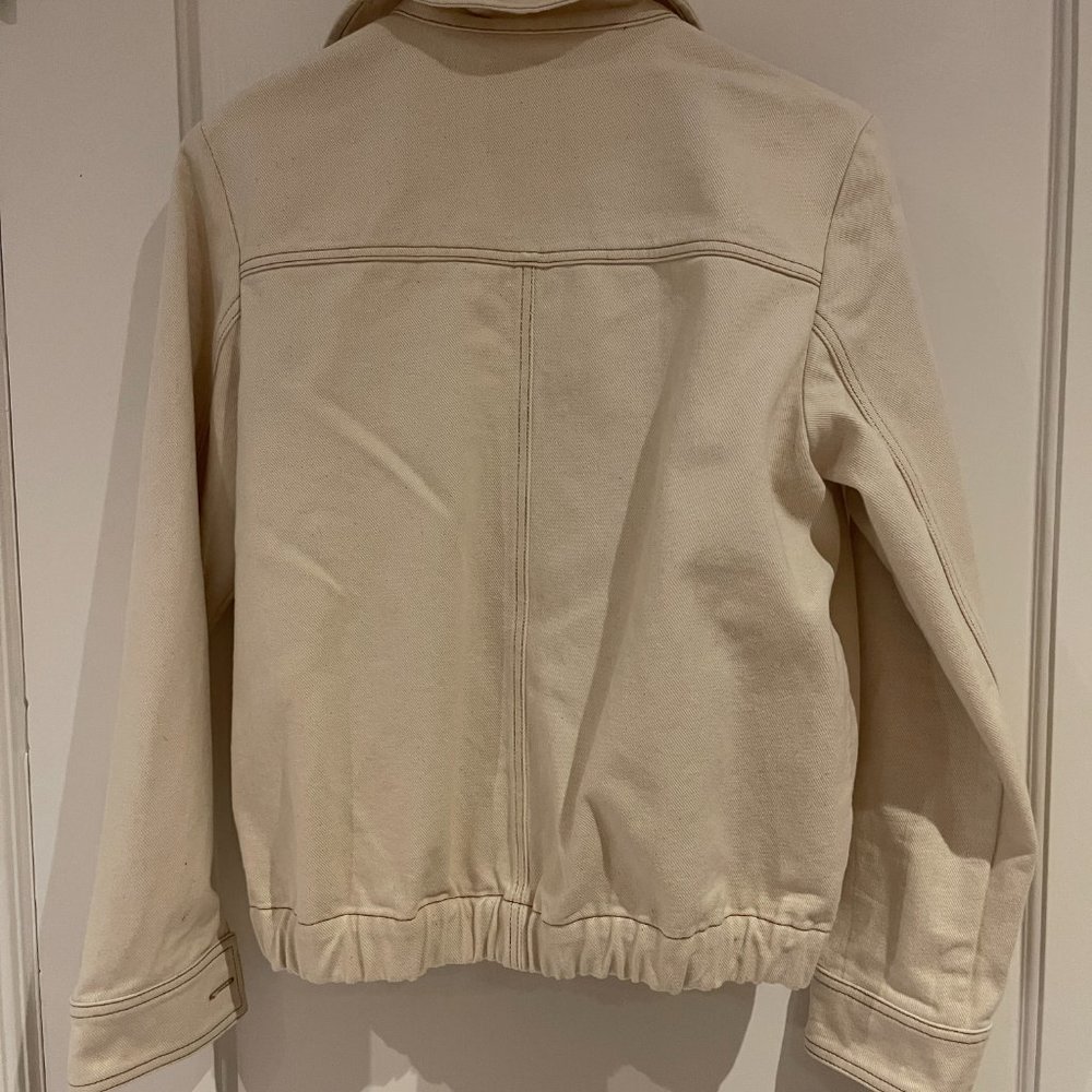 Sezane Anila Jean Jacket, Ecru, size 40, GUC - Picture 2 of 3